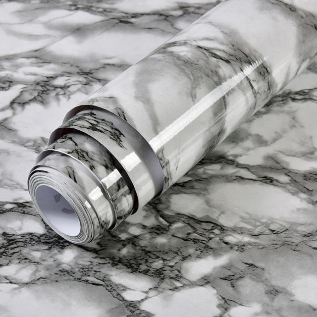 Self Adhesive Marble Wallpaper Peel And Stick Waterproof Bathroom Kitchen Cabinets Desktop Stickers Home Decor Film - The Well Being The Well Being Marble Dark Gray / 40cm x 1m Ludovick-TMB Self Adhesive Marble Wallpaper Peel And Stick Waterproof Bathroom Kitchen Cabinets Desktop Stickers Home Decor Film