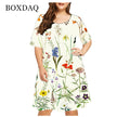 Short Sleeve Mini Dress Casual O-Neck Loose Dress - The Well Being The Well Being DQ037 / 4XL / China Ludovick-TMB Short Sleeve Mini Dress Casual O-Neck Loose Dress