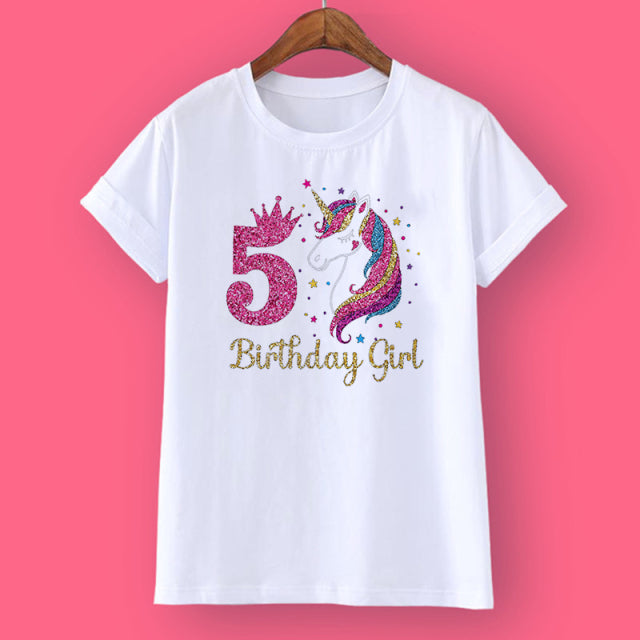 Unicorn Birthday Shirt 1-12 Birthday T-Shirt - The Well Being The Well Being H3446-KSTWH- / 8T Ludovick-TMB Unicorn Birthday Shirt 1-12 Birthday T-Shirt