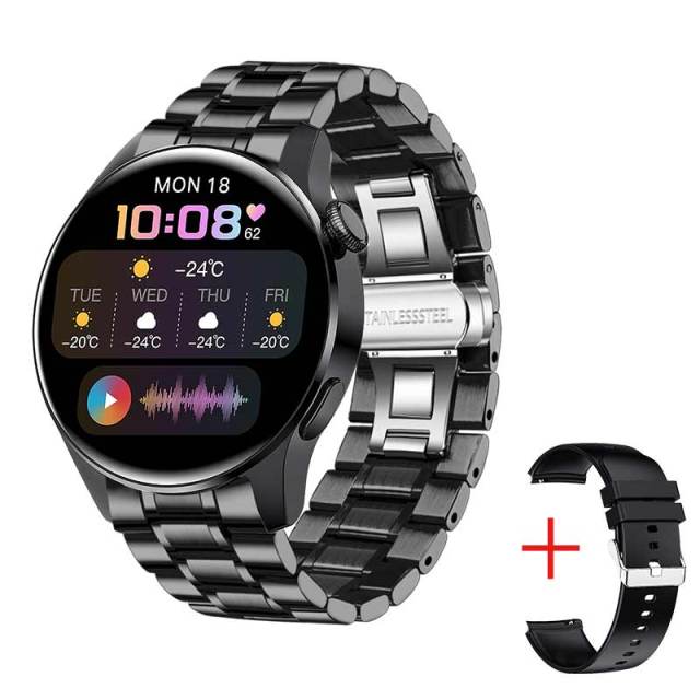 Waterproof Smart Watch Full Touch - The Well Being The Well Being Steel black 2 / UK Ludovick-TMB Waterproof Smart Watch Full Touch