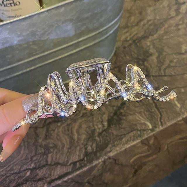 Rhinestone Metal Hair Claw Crab Clip For Women Girls Shiny Barrette Hairpin Crystal Pearl Hair Accessories Jewelry Gift - The Well Being The Well Being B 11cm Ludovick-TMB Rhinestone Metal Hair Claw Crab Clip For Women Girls Shiny Barrette Hairpin Crystal Pearl Hair Accessories Jewelry Gift