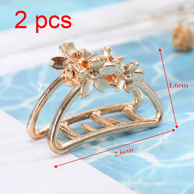 Rhinestone Metal Hair Claw Crab Clip For Women Girls Shiny Barrette Hairpin Crystal Pearl Hair Accessories Jewelry Gift - The Well Being The Well Being 2 pcs mini-b Ludovick-TMB Rhinestone Metal Hair Claw Crab Clip For Women Girls Shiny Barrette Hairpin Crystal Pearl Hair Accessories Jewelry Gift