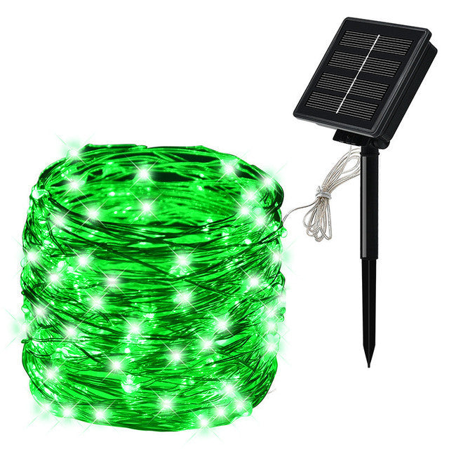 LED Solar Light Outdoor Waterproof Fairy Garland String Lights Christmas Party Garden Solar Lamp Decoration 7/12/22/32 M - The Well Being The Well Being green / 22M 200LED Ludovick-TMB LED Solar Light Outdoor Waterproof Fairy Garland String Lights Christmas Party Garden Solar Lamp Decoration 7/12/22/32 M