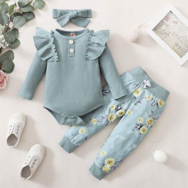 3 Months Baby Girl Clothes Toddler Girl Outfits 6M - The Well Being The Well Being sky blue / 24M Ludovick-TMB 3 Months Baby Girl Clothes Toddler Girl Outfits 6M