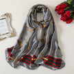 Scarves soft long print silk scarves lady shawl and wrap - The Well Being The Well Being style 74 Ludovick-TMB Scarves soft long print silk scarves lady shawl and wrap