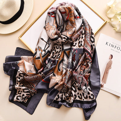 Scarves soft long print silk scarves lady shawl and wrap - The Well Being The Well Being style 38 Ludovick-TMB Scarves soft long print silk scarves lady shawl and wrap