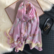 Scarves soft long print silk scarves lady shawl and wrap - The Well Being The Well Being style 51 Ludovick-TMB Scarves soft long print silk scarves lady shawl and wrap