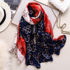 Scarves soft long print silk scarves lady shawl and wrap - The Well Being The Well Being style 54 Ludovick-TMB Scarves soft long print silk scarves lady shawl and wrap