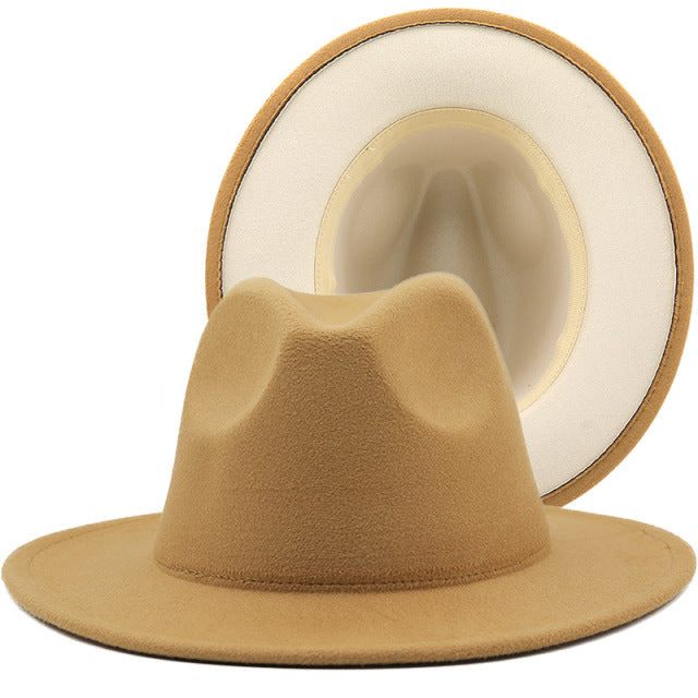 ThePatchwork Wool Felt Jazz Fedora Cowboy Cap - The Well Being The Well Being MZ37002-36 / 56-58cm Ludovick-TMB ThePatchwork Wool Felt Jazz Fedora Cowboy Cap