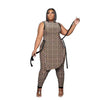 Two Piece Outfits Sleeveless Round Neck Bandage Crop - The Well Being The Well Being Ludovick-TMB Two Piece Outfits Sleeveless Round Neck Bandage Crop