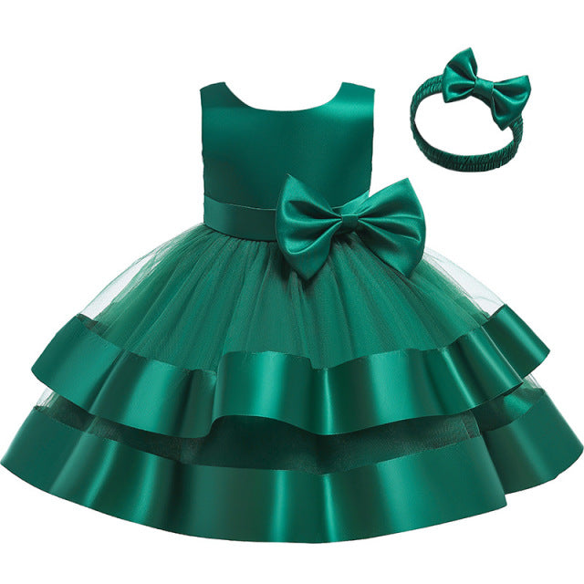 Clothing Fashion Girls Flower Princess Dress Daily Dress - The Well Being The Well Being dark green / 130cm Ludovick-TMB Clothing Fashion Girls Flower Princess Dress Daily Dress