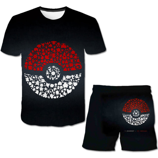 T Shirt Set 3 9-14 Years Old Anime Pokemon - The Well Being The Well Being Ludovick-TMB T Shirt Set 3 9-14 Years Old Anime Pokemon