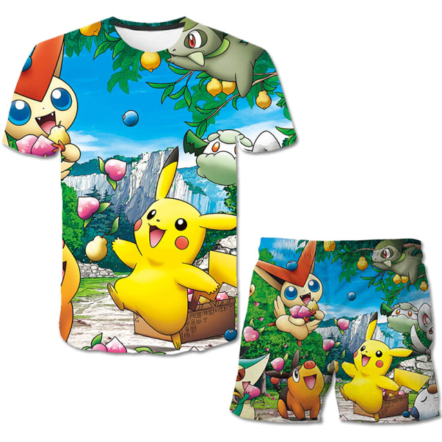 T Shirt Set 3 9-14 Years Old Anime Pokemon - The Well Being The Well Being Ludovick-TMB T Shirt Set 3 9-14 Years Old Anime Pokemon