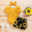 3Pcs Baby Girl Clothes Set Newborn's Clothing - The Well Being The Well Being Yellow / 24M Ludovick-TMB 3Pcs Baby Girl Clothes Set Newborn's Clothing