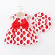 Toddler Girl Clothes Set Baby Beach Dresses Cute Bow Plaid Sleeveless Cotton for Newborn - The Well Being The Well Being -F60-Red- / 3T Ludovick-TMB Toddler Girl Clothes Set Baby Beach Dresses Cute Bow Plaid Sleeveless Cotton for Newborn