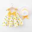 Toddler Girl Clothes Set Baby Beach Dresses Cute Bow Plaid Sleeveless Cotton for Newborn - The Well Being The Well Being -F53-Yellow- / 12M Ludovick-TMB Toddler Girl Clothes Set Baby Beach Dresses Cute Bow Plaid Sleeveless Cotton for Newborn