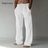 Linen Pants Drawstring Loose Trouser - The Well Being The Well Being XXXL / pure white Ludovick-TMB Linen Pants Drawstring Loose Trouser