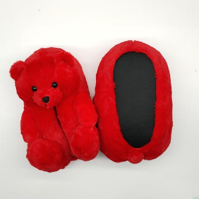 Teddy Bear Plush Slippers Cartoon Cute Bear House Slipper - The Well Being The Well Being As shown A / 9 Ludovick-TMB Teddy Bear Plush Slippers Cartoon Cute Bear House Slipper