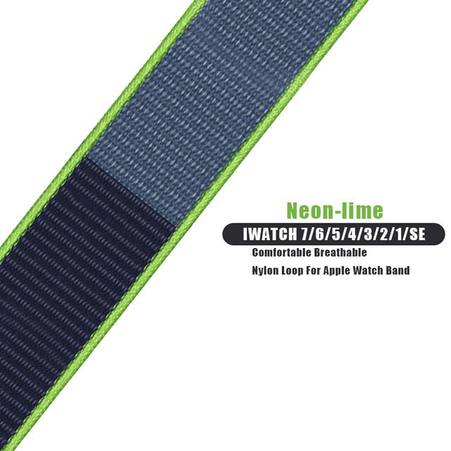 Nylon strap band For apple watch - The Well Being The Well Being China / Neon-lime / 42mm 44mm 45mm Ludovick-TMB Nylon strap band For apple watch