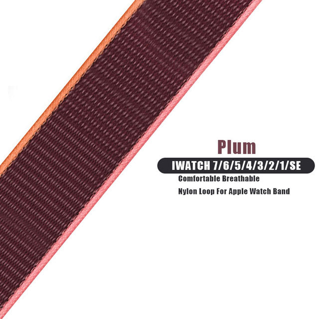 Nylon strap band For apple watch - The Well Being The Well Being China / Plum / 42mm 44mm 45mm Ludovick-TMB Nylon strap band For apple watch