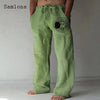Linen Pants Drawstring Loose Trouser - The Well Being The Well Being Ludovick-TMB Linen Pants Drawstring Loose Trouser