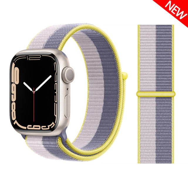 Nylon Loop Strap Band For Apple Watch - The Well Being The Well Being UK / Lavender Gray Lilac / 42mm-44mm-45mm Ludovick-TMB Nylon Loop Strap Band For Apple Watch