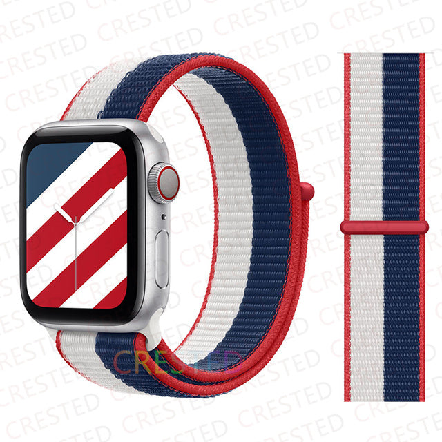 Nylon Loop Strap Band For Apple Watch - The Well Being The Well Being UK / America / 42mm-44mm-45mm Ludovick-TMB Nylon Loop Strap Band For Apple Watch