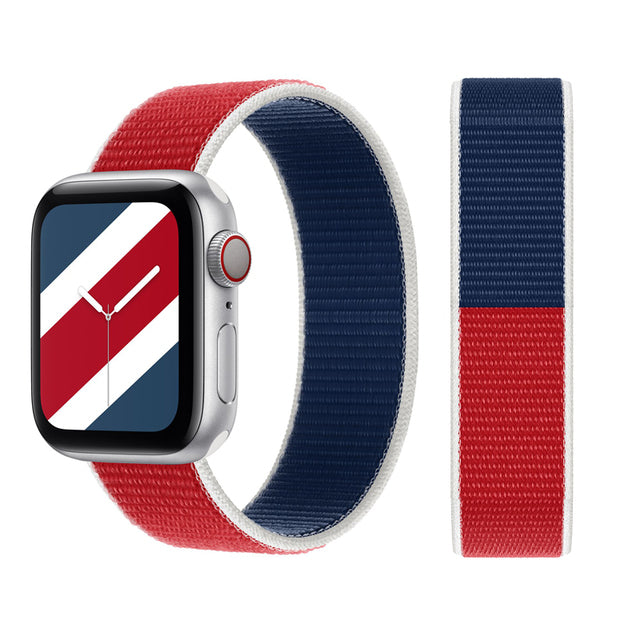 Nylon Loop Strap Band For Apple Watch - The Well Being The Well Being UK / United Kingdom / 42mm-44mm-45mm Ludovick-TMB Nylon Loop Strap Band For Apple Watch